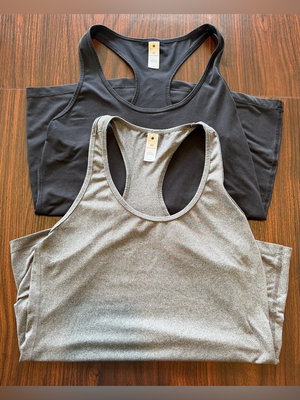Yogalicious Racerback Tank Tops in Black & Gray